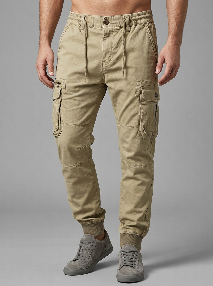 Harrison | Men's Cuffed Cargo Joggers | Elastic Waist-Eltrendio
