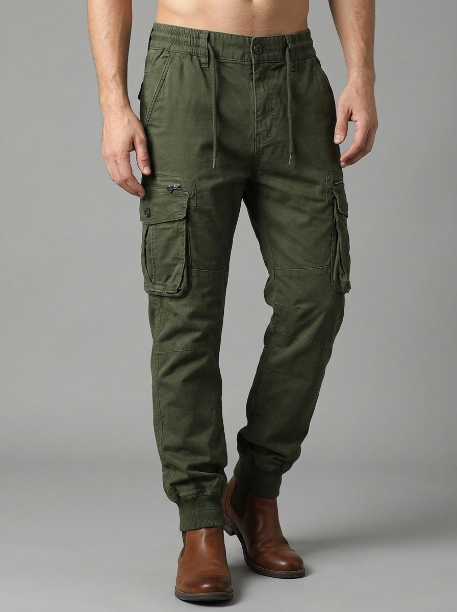 Harrison | Men's Cuffed Cargo Joggers | Elastic Waist-Eltrendio