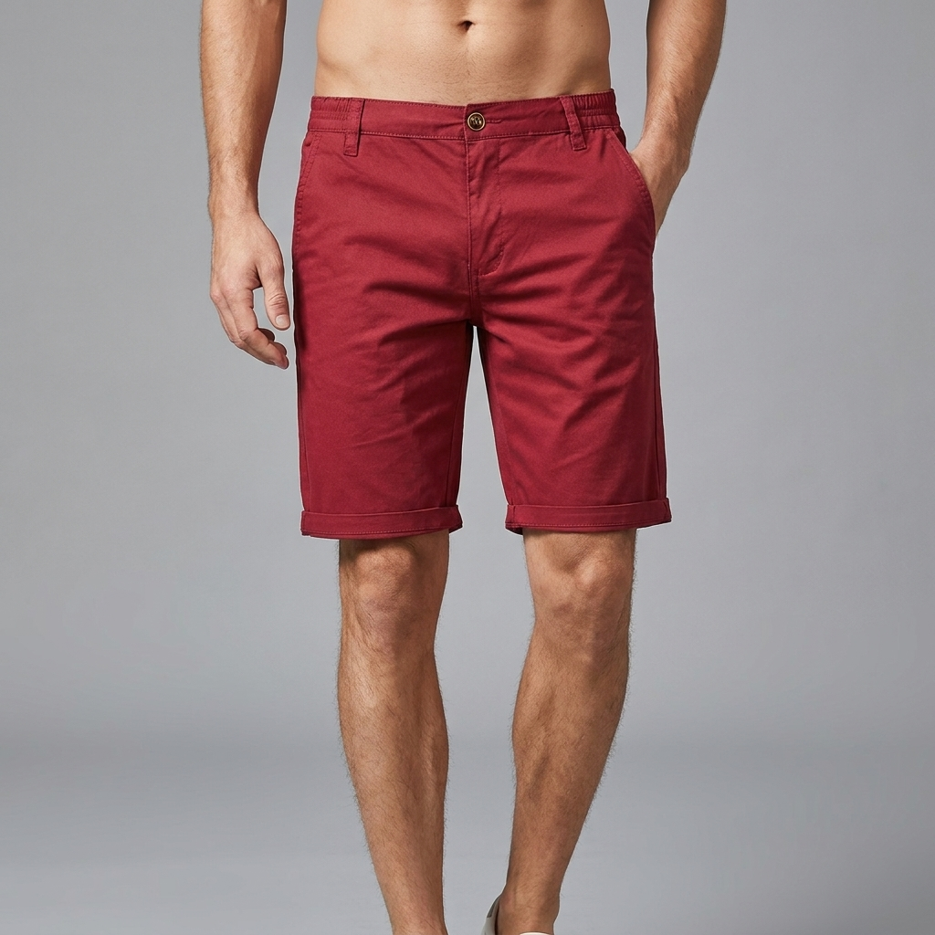 Adam | Men's Chino Shorts | Elastic Waist-Eltrendio