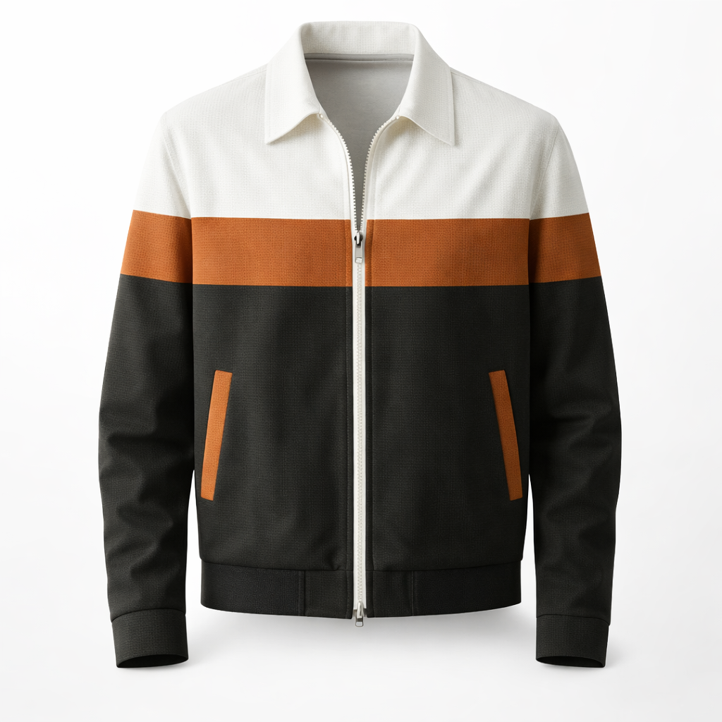 Oliver | Men's Colourblock Jacket | Zip-Up · Eltrendio