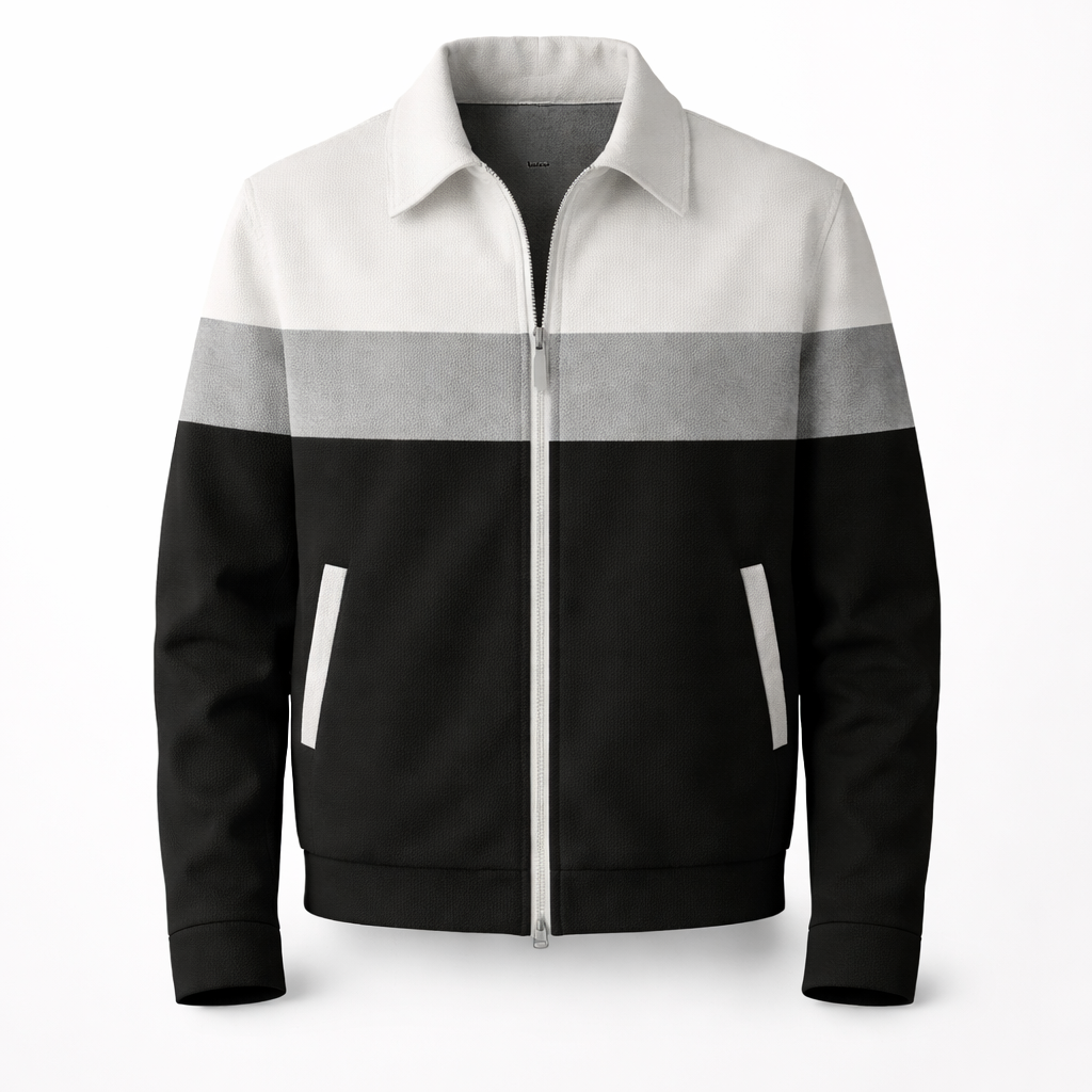 Oliver | Men's Colourblock Jacket | Zip-Up · Eltrendio