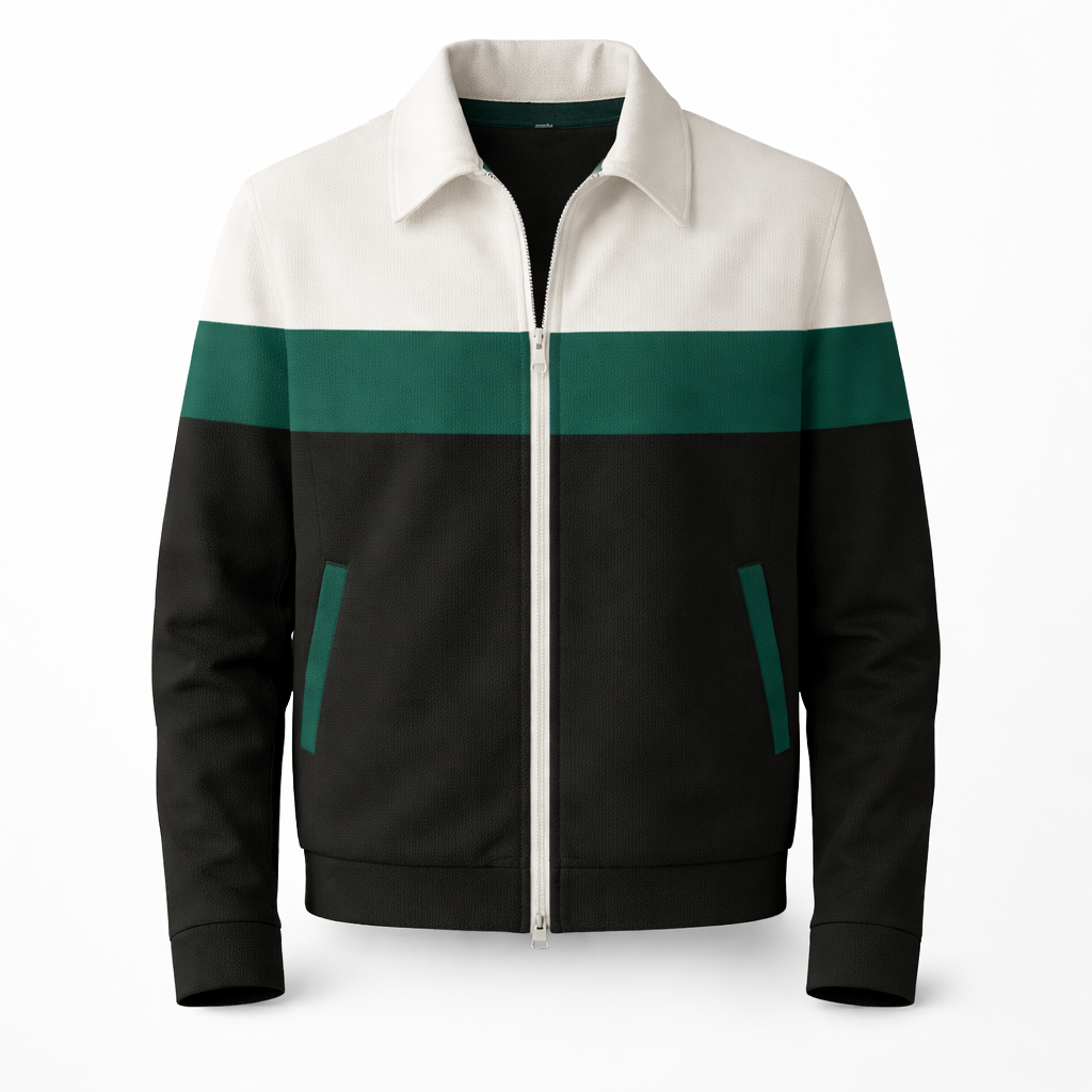 Oliver | Men's Colourblock Jacket | Zip-Up · Eltrendio