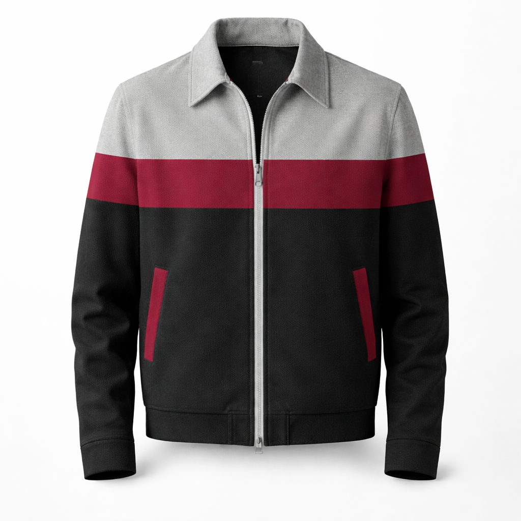 Oliver | Men's Colourblock Jacket | Zip-Up · Eltrendio