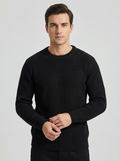 Oliver | Men's Crew Neck Jumper | Ribbed Knit-Eltrendio