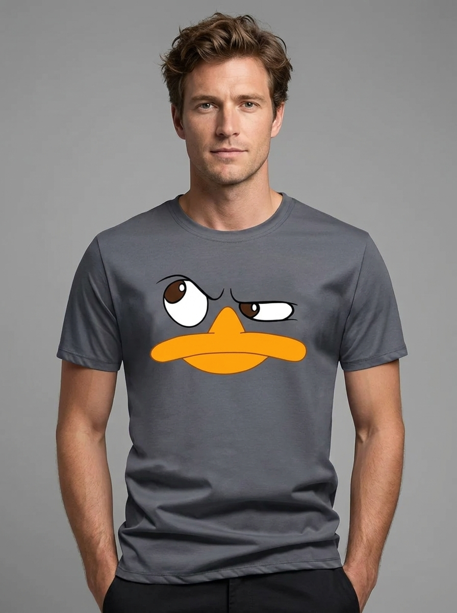 Edward | Men's Crew Neck T-Shirt | Cartoon Print-Eltrendio
