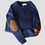 Oliver | Men's Crewneck Jumper | Elbow Patches · Eltrendio