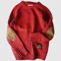 Oliver | Men's Crewneck Jumper | Elbow Patches · Eltrendio