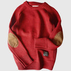 Oliver | Men's Crewneck Jumper | Elbow Patches · Eltrendio