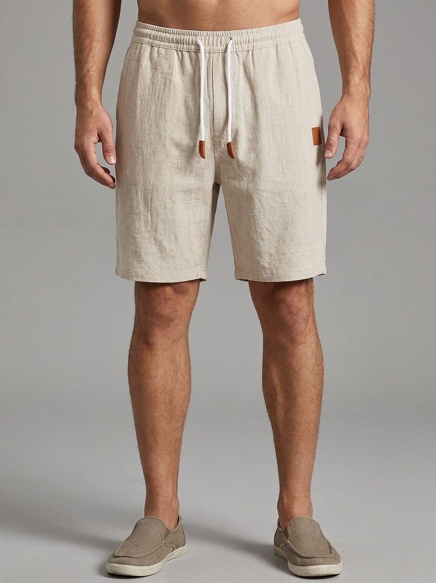 Isaac | Men's Drawstring Shorts | Textured-Eltrendio