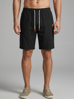 Isaac | Men's Drawstring Shorts | Textured-Eltrendio