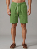 Isaac | Men's Drawstring Shorts | Textured-Eltrendio