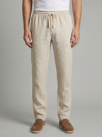 Ezra | Men's Drawstring Trousers | Linen-Eltrendio