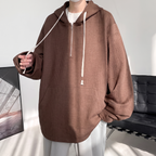Oliver | Men's Half-Zip Hoodie | Ribbed Texture · Eltrendio