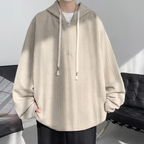 Oliver | Men's Half-Zip Hoodie | Ribbed Texture · Eltrendio