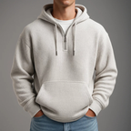 Oliver | Men's Half-Zip Hoodie | Waffle Knit · Eltrendio