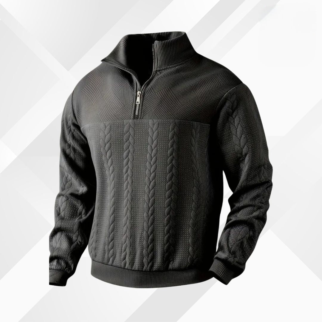 Oliver | Men's Half-Zip Jumper | Cable Knit · Eltrendio