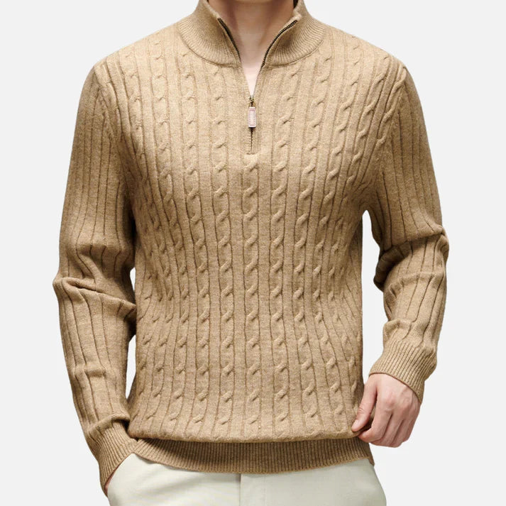 Oliver | Men's Half-Zip Jumper | Cable-Knit · Eltrendio