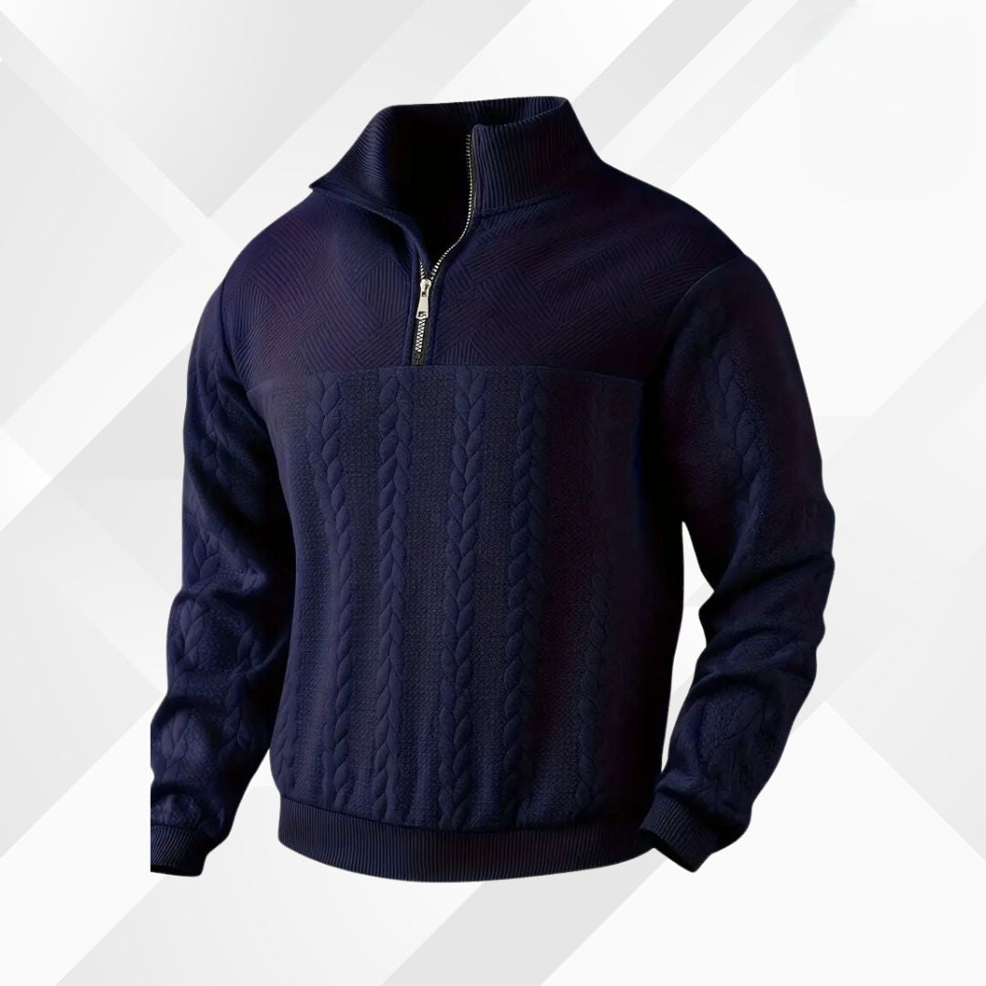 Oliver | Men's Half-Zip Jumper | Cable Knit · Eltrendio