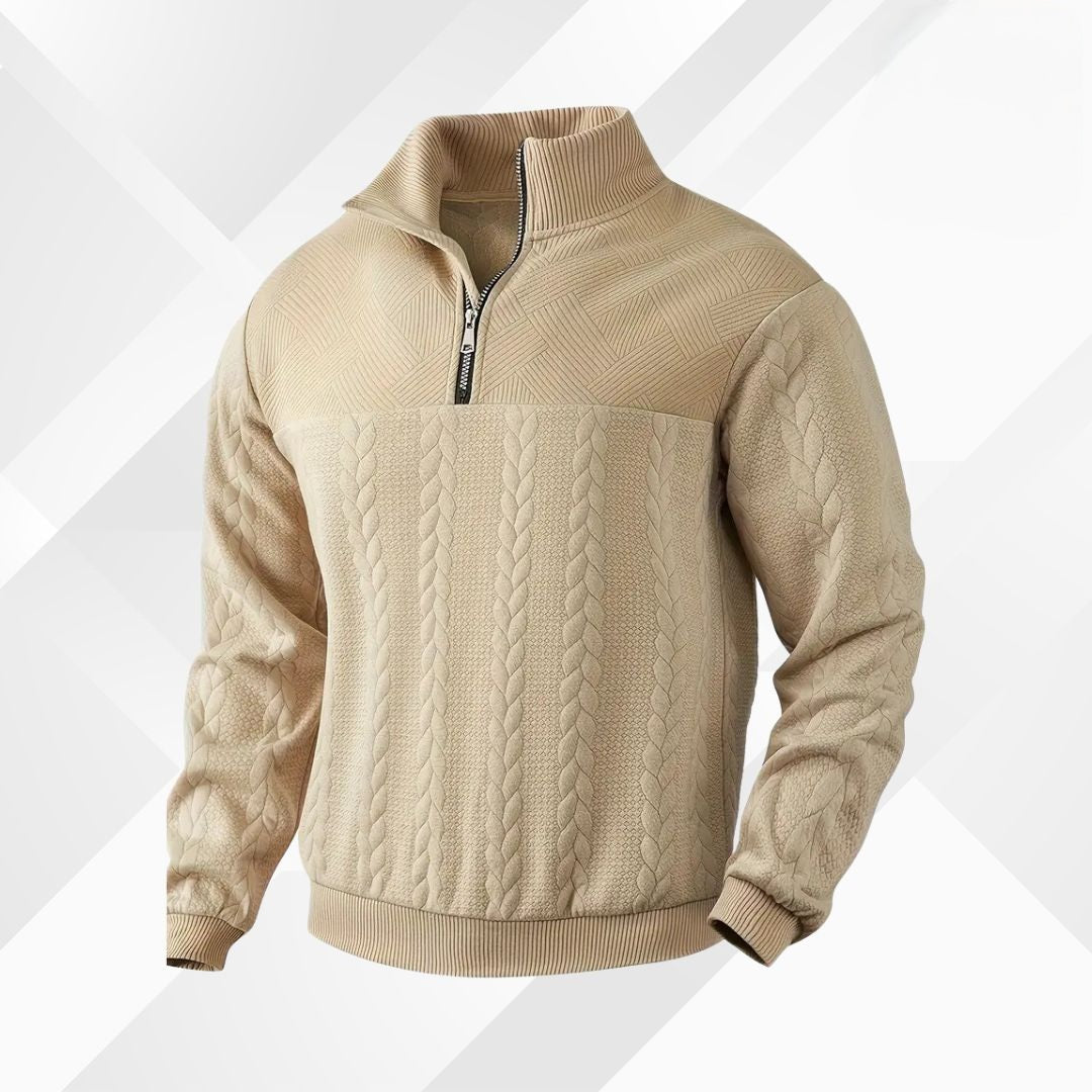 Oliver | Men's Half-Zip Jumper | Cable Knit · Eltrendio