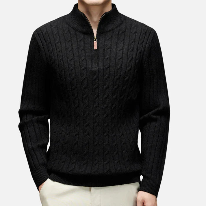 Oliver | Men's Half-Zip Jumper | Cable-Knit · Eltrendio