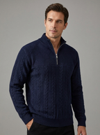 Max | Men's Half-Zip Jumper | Cable Knit-Eltrendio