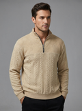 Max | Men's Half-Zip Jumper | Cable Knit-Eltrendio