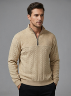 Max | Men's Half-Zip Jumper | Cable Knit-Eltrendio