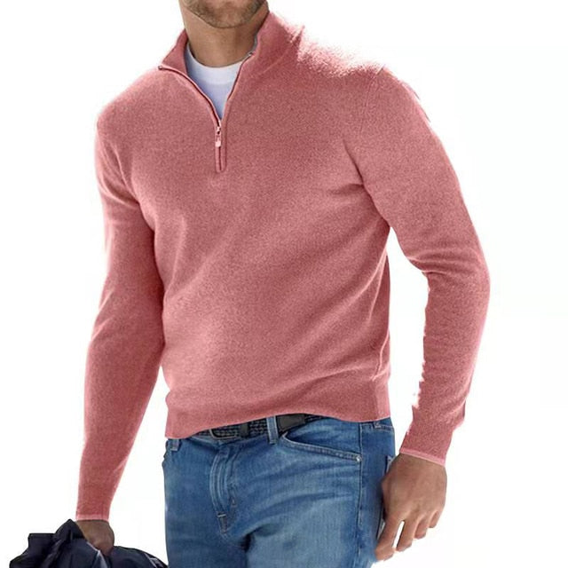 Oliver | Men's Half-Zip Jumper | Ribbed Hem · Eltrendio