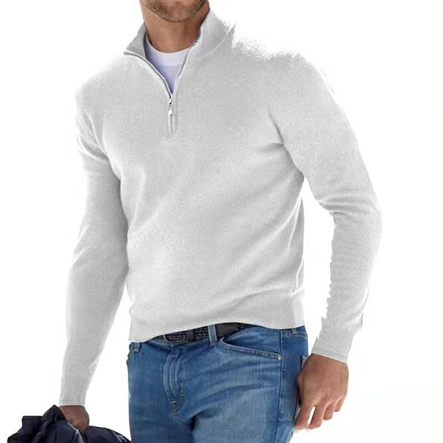 Oliver | Men's Half-Zip Jumper | Ribbed Hem · Eltrendio