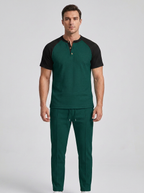 Oscar | Men's Henley Tracksuit Set | Waffle-Knit-Eltrendio