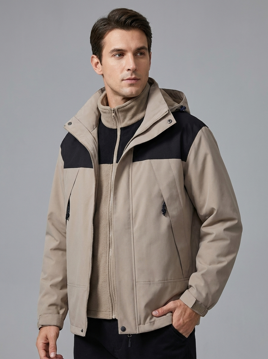 Oliver | Men's Hooded 3-in-1 Jacket | Fleece-Lined-Eltrendio