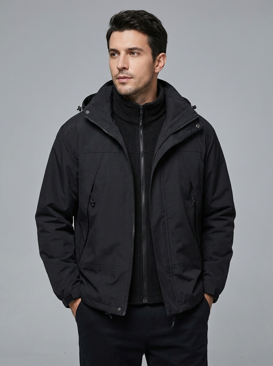 Oliver | Men's Hooded 3-in-1 Jacket | Fleece-Lined-Eltrendio