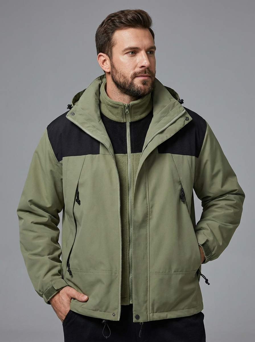 Oliver | Men's Hooded 3-in-1 Jacket | Fleece-Lined-Eltrendio