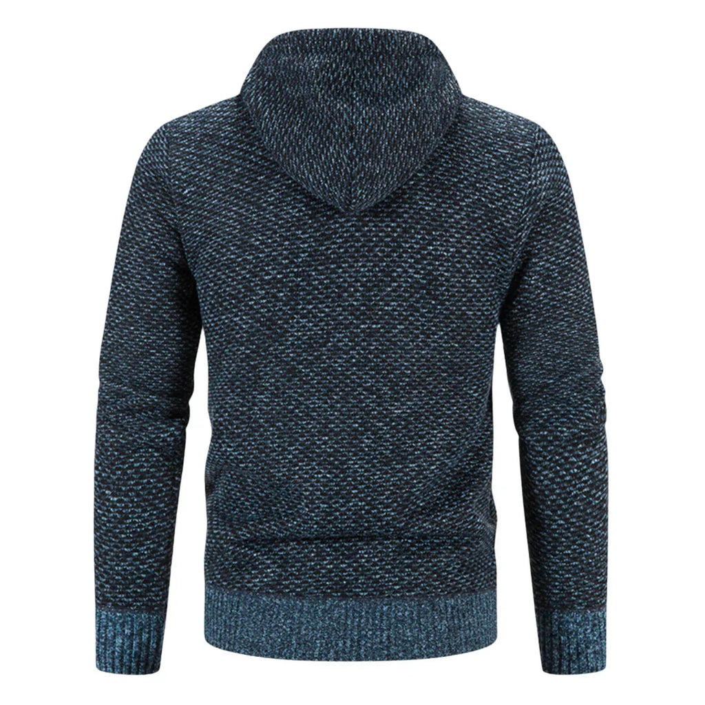 Oliver | Men's Hooded Cardigan | Fleece-Lined · Eltrendio