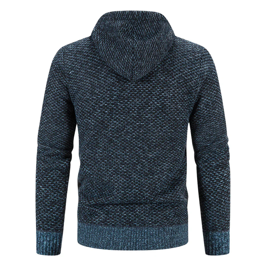 Oliver | Men's Hooded Cardigan | Fleece-Lined · Eltrendio