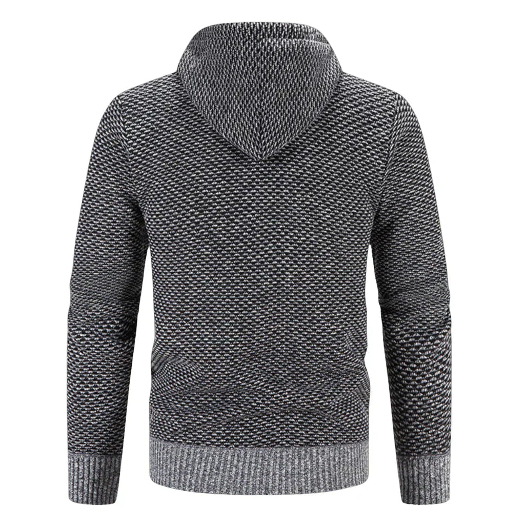 Oliver | Men's Hooded Cardigan | Fleece-Lined · Eltrendio