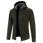Oliver | Men's Hooded Cardigan | Fleece-Lined · Eltrendio