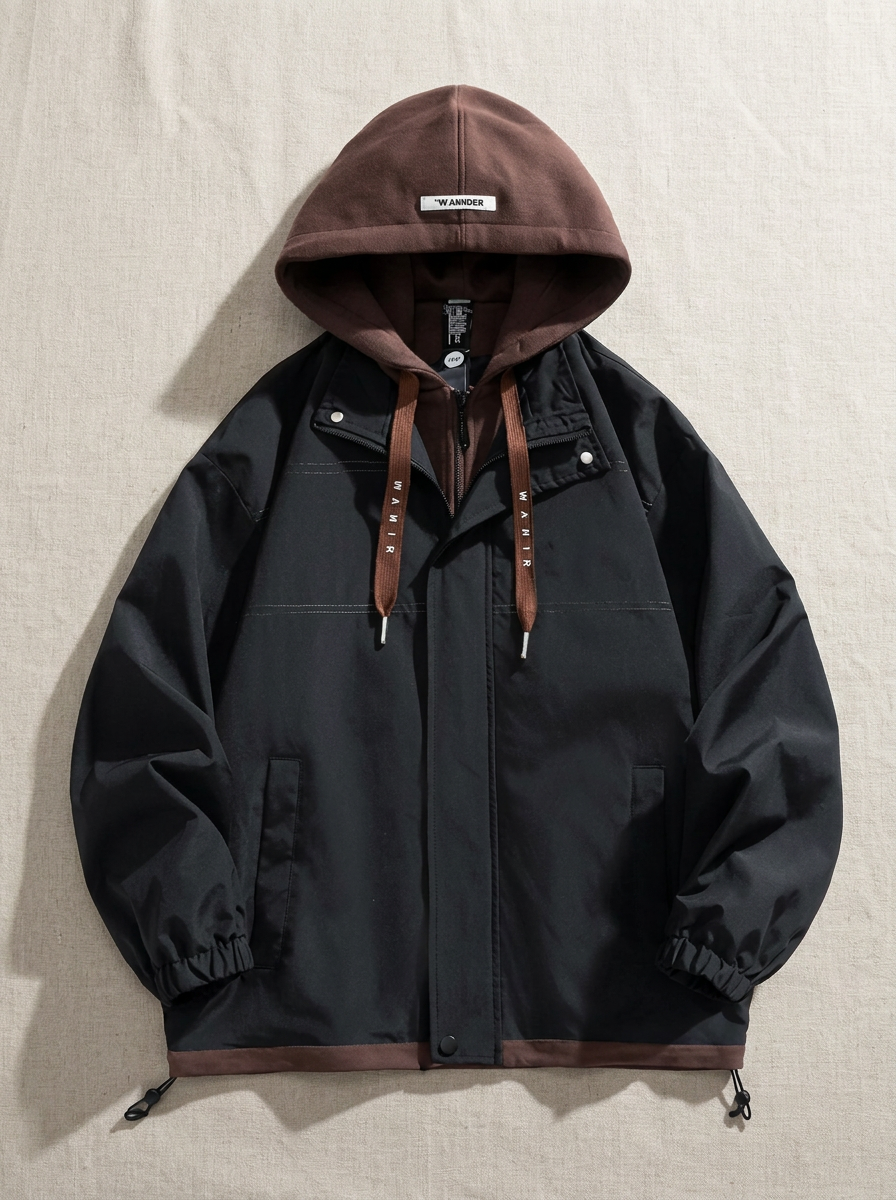 Oliver | Men's Hooded Jacket | Drawstring Hood · Eltrendio
