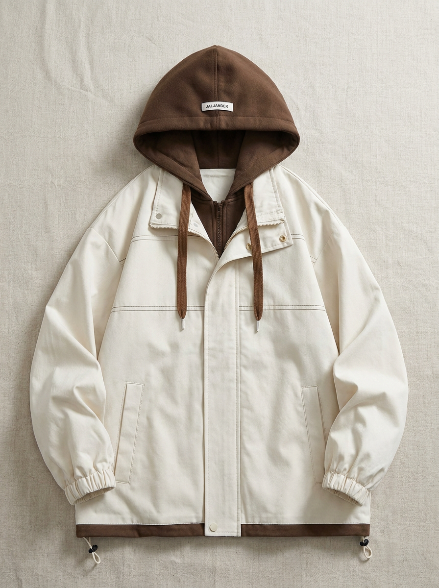 Oliver | Men's Hooded Jacket | Drawstring Hood · Eltrendio