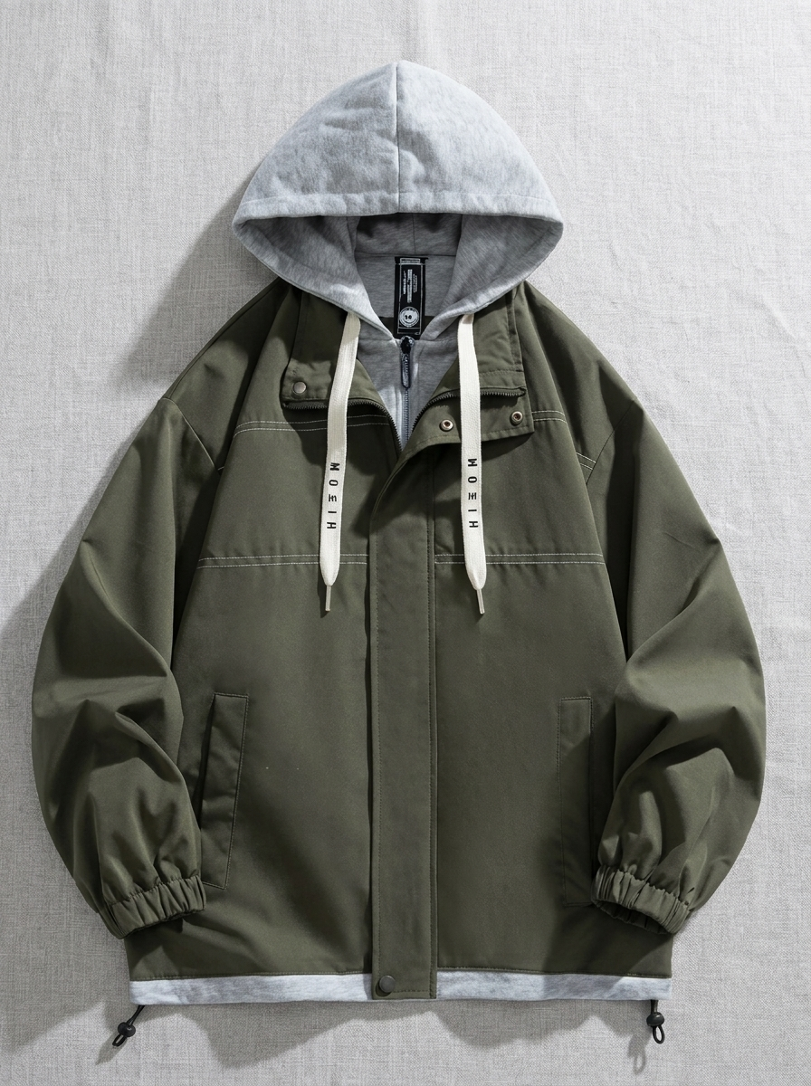 Oliver | Men's Hooded Jacket | Drawstring Hood · Eltrendio