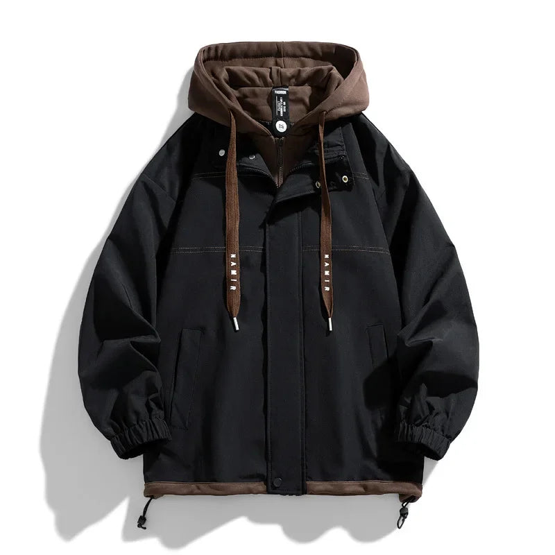 Oliver | Men's Hooded Jacket | Drawstring Hood · Eltrendio