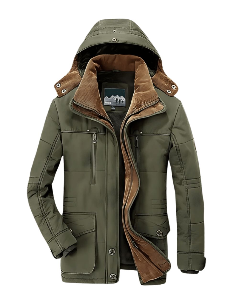Oliver | Men's Hooded Winter Jacket | Fleece-Lined · Eltrendio