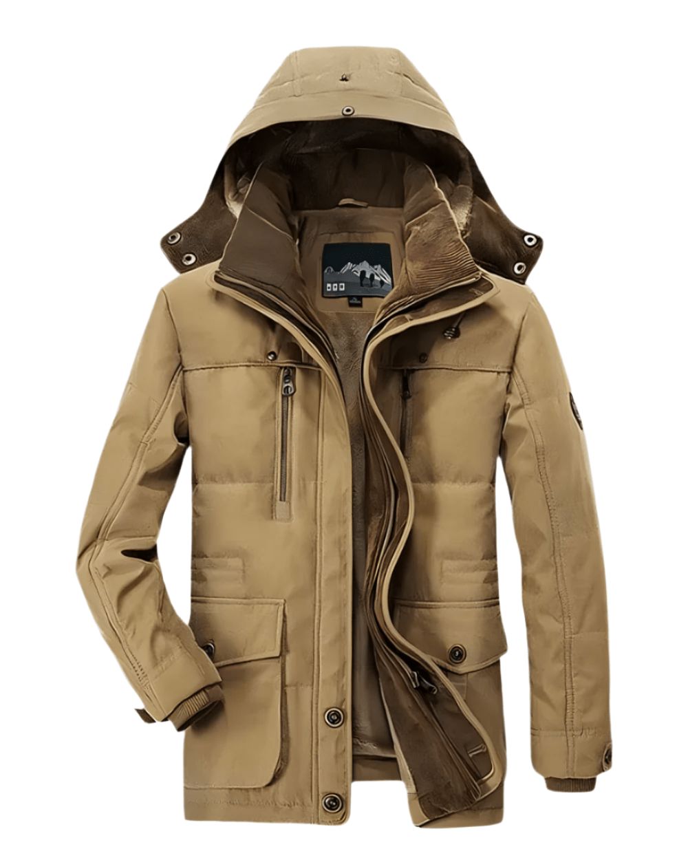 Oliver | Men's Hooded Winter Jacket | Fleece-Lined · Eltrendio