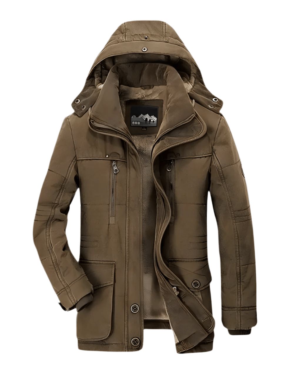 Oliver | Men's Hooded Winter Jacket | Fleece-Lined · Eltrendio