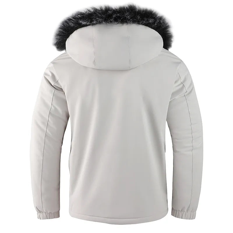 Oliver | Men's Hooded Winter Jacket | Fur Trim · Eltrendio