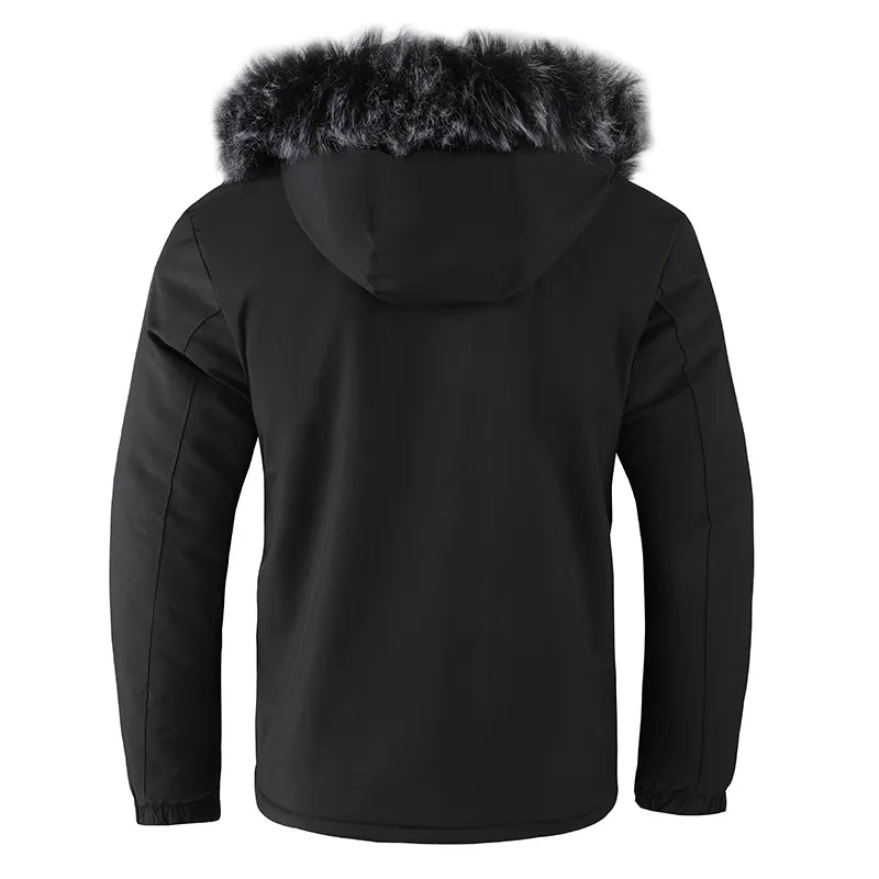 Oliver | Men's Hooded Winter Jacket | Fur Trim · Eltrendio