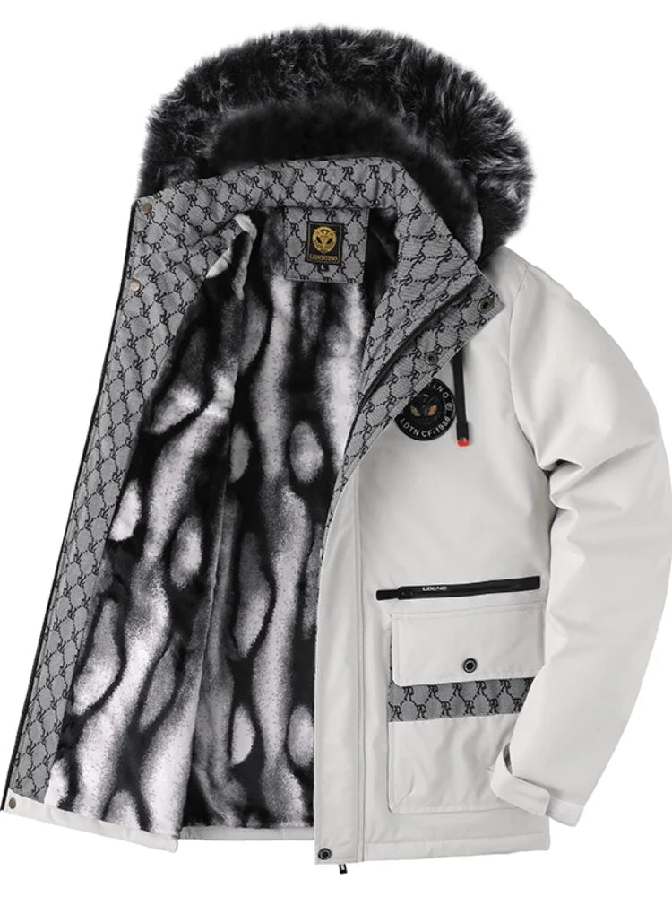 Oliver | Men's Hooded Winter Jacket | Fur Trim · Eltrendio