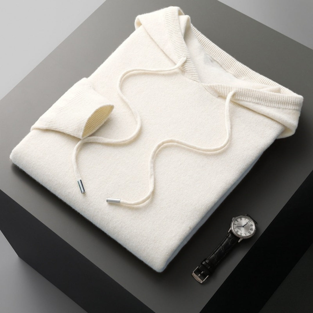 Oliver | Men's Knitted Hoodie | Drawstring Hood · Eltrendio