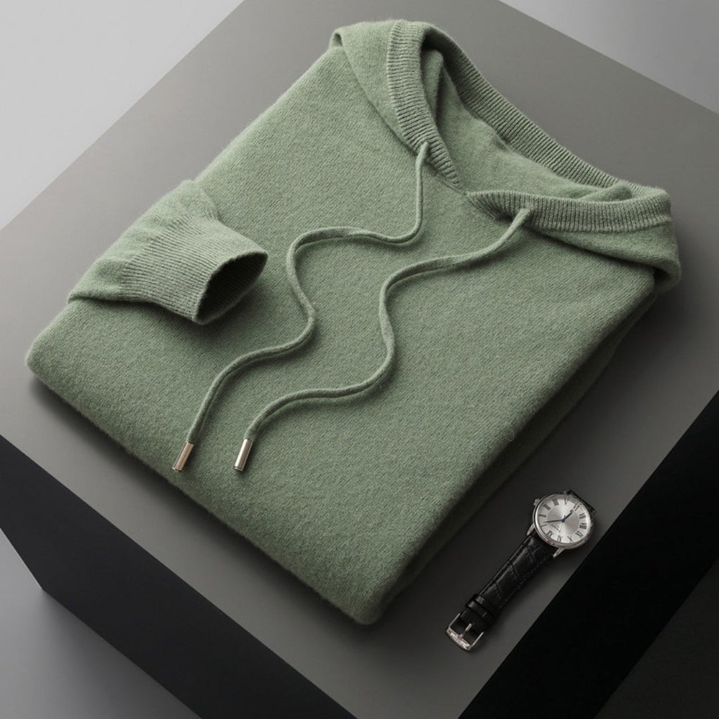 Oliver | Men's Knitted Hoodie | Drawstring Hood · Eltrendio