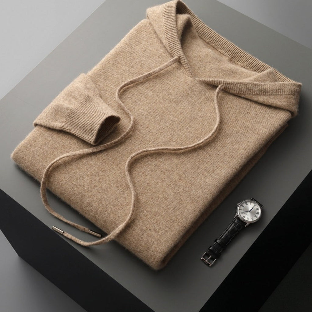 Oliver | Men's Knitted Hoodie | Drawstring Hood · Eltrendio